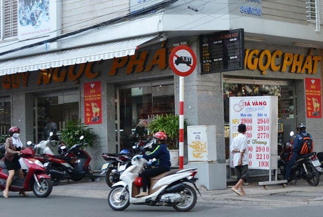 Tiệm vàng Ngọc Phát, ni xảy ra vụ lừa đảo. Ảnh:N.A.