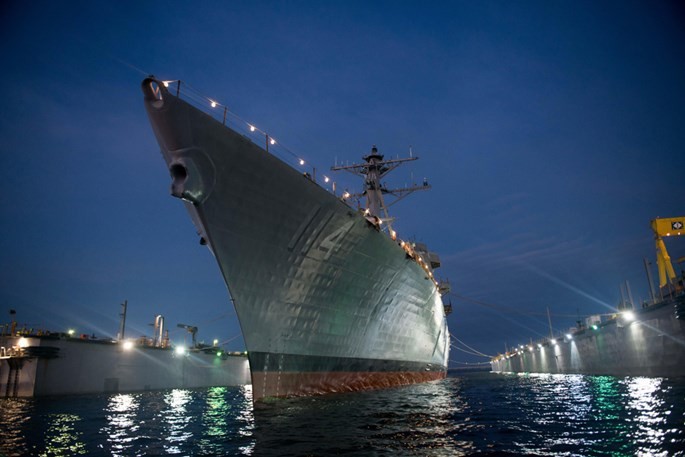 Tàu khu trục Arleigh Burke mới của Hải quân Mỹ, chiếc Ralph Johnson (DDG-114) - Ảnh: Huntington Ingalls Industries
