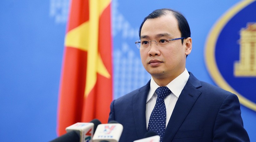 Ông Lê Hải Bình, người phát ngôn Bộ Ngoại giao Việt Nam. Ảnh: Hoàng Hà