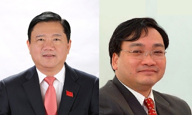 Hai ông Đinh La Thăng (trái) và Hoàng Trung Hải