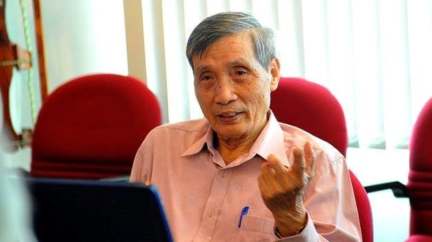 Chuẩn đô đốc Lê Kế Lâm, cựu giám đốc Học viện Hải quân Việt Nam. Ảnh:Tuổi trẻ 'Cảng Cam Ranh sẽ ngăn mưu đồ bá quyền ở Biển Đông'