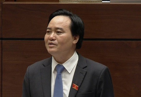 Bộ trưởng Bộ GDDT Phùng Xuân Nhạ. Ảnh: VTV