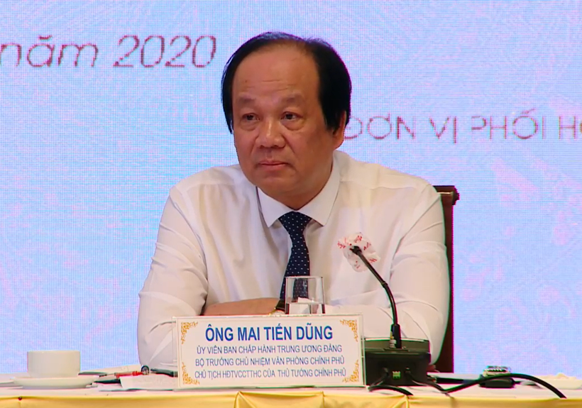 Đồng chí Mai Tiến Dũng tại buổi hội nghị (Nguồn: Thông tin Chính phủ) Đồng chí Mai Tiến Dũng tại buổi hội nghị (Nguồn: Thông tin Chí phủ)