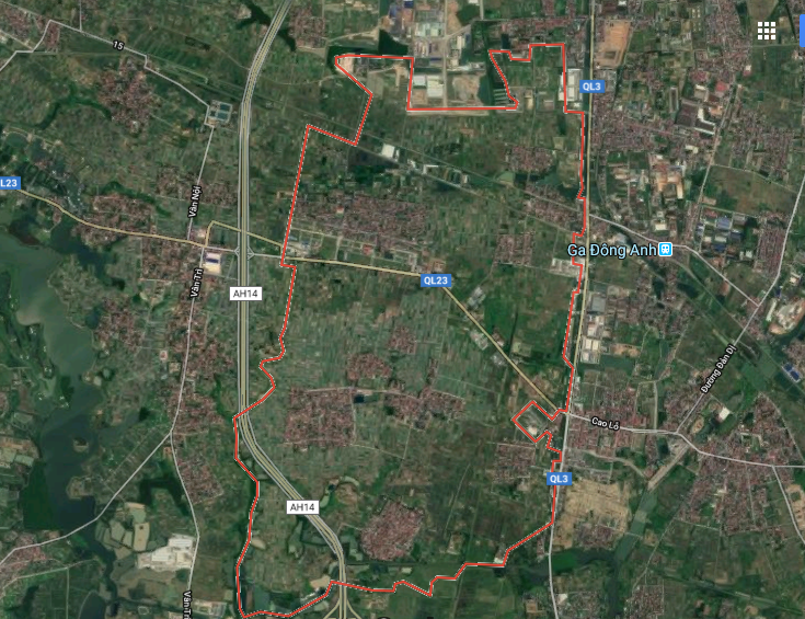 Khu nhà ở xã hội tập trung "Green Link city" được quy hoạch tại xã Tiến Dương, huyện Đông Anh.