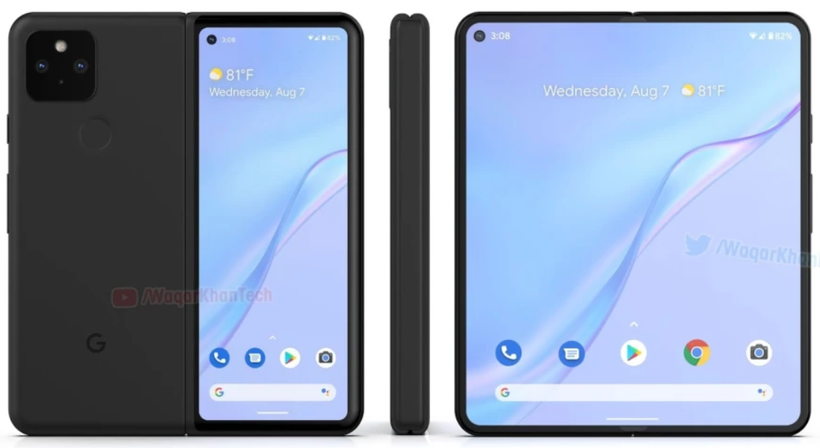 Nếu đúng như dự đoán thì Pixel Fold sẽ có thiết kế khá giống với Samsung Galaxy Z Fold (Ảnh: Phone Arena)