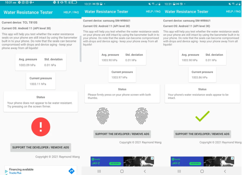 Water Resistance Tester có thể kiểm tra khả năng chống nước ngay cả trên những chiếc smartphone cũ kỹ (Ảnh: The Verge)