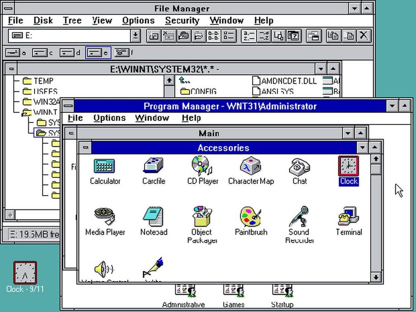 Windows NT 3.1 (Ảnh: ZDnet)