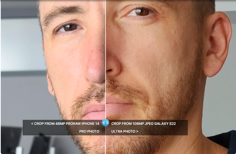 So sánh ảnh chụp giữa camera 48MP của iPhone 14 và camera 108MP của Galaxy S22 (Ảnh: Phone Arena)