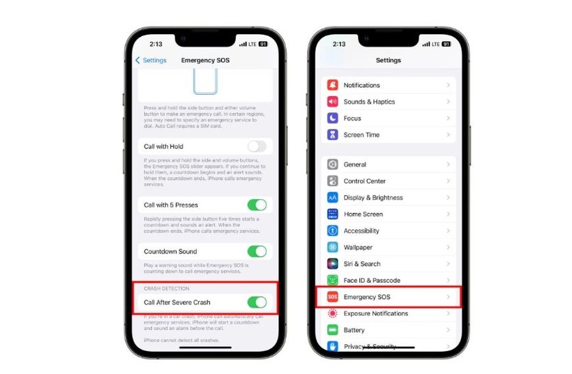 Tính năng phát hiện sự cố được bật trong phần cài đặt của iPhone 14 (Ảnh: Apple Insider) Tính năng phát hiện sự cố được bật trong phần cài đặt của iPhone 14 (Ảnh: Apple Insider)