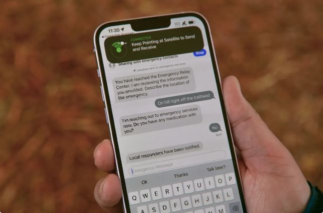 Tính năng nhắn tin khẩn cấp trên iPhone (Ảnh: CNET)