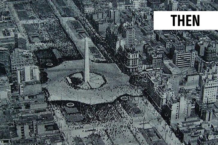 Avenida Nueve de Julio trước đây. Ảnh: BrightSide