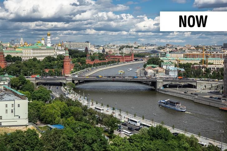 Sông Moscow hiện nay. Ảnh: BrightSide